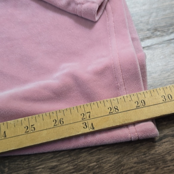 JUICY COUTURE Blush Pink Velour Velvet Lounge PJ Pants Sz L - Picture 3 of 7